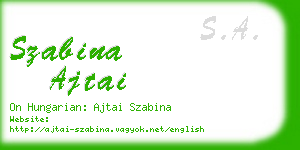 szabina ajtai business card